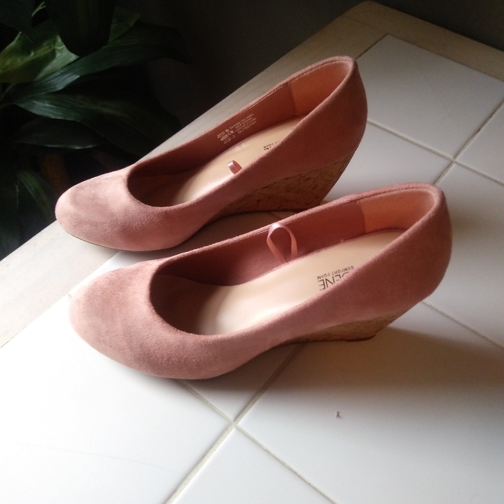 Faux suede Wedges